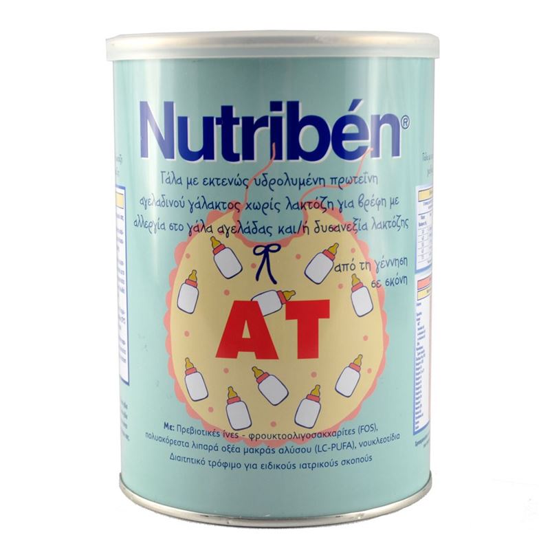 Nutriben AT Ειδικό γάλα για βρέφη με Δυσανεξία σε Αγελαδινό Γάλα και Λακτόζη 400g
