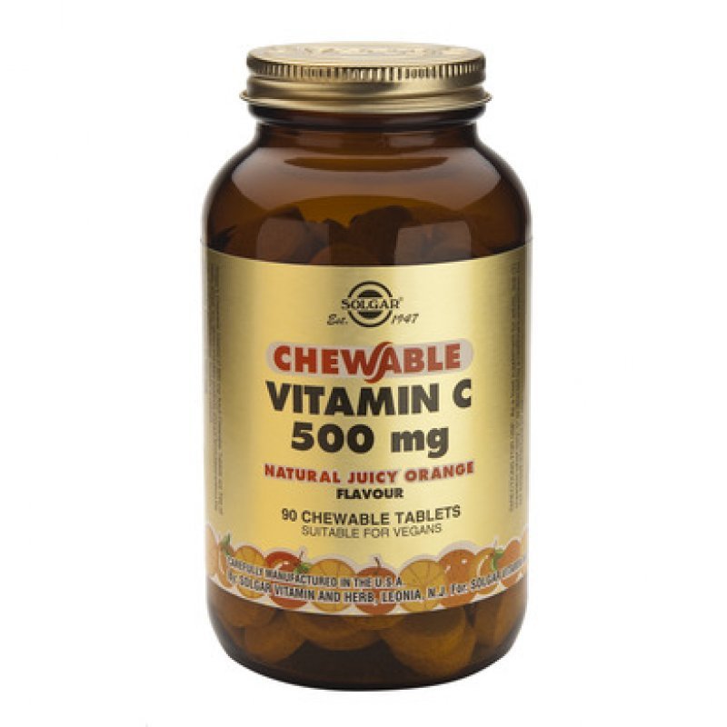 SOLGAR Vitamin C 500mg Chewable tabs  Rasberry Flavour