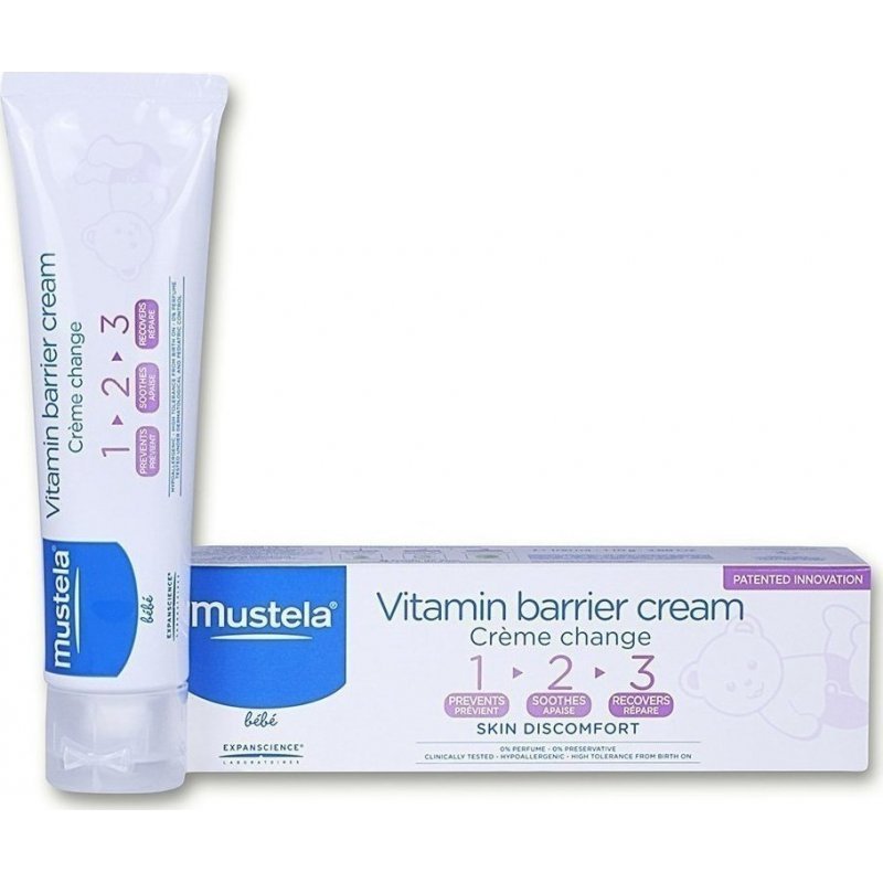MUSTELA 123 Vitamin Barrier Cream Αλλαγή Πάνας Σύγκαμα 100ml