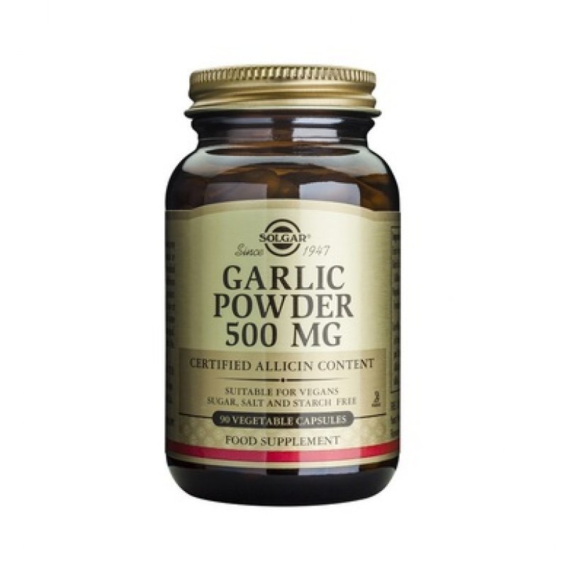 SOLGAR Garlic Powder 500mg veg caps 90 Tabs Λήξη 10/2020