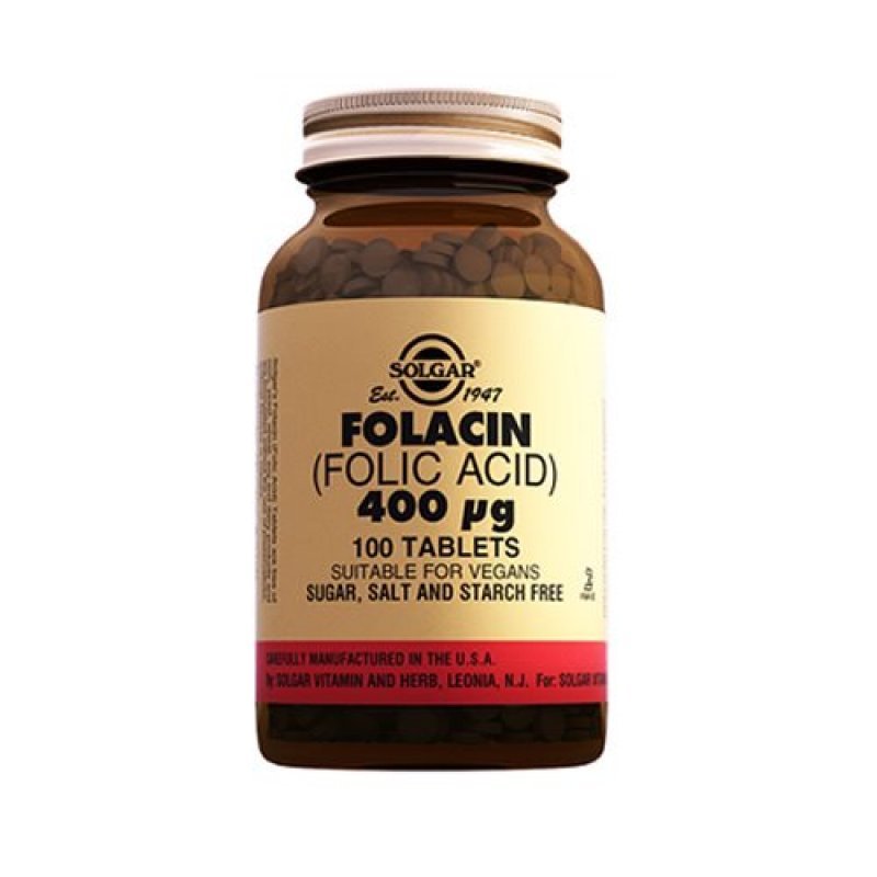 SOLGAR  Folacin (Folic Acid) 400mg  100 tabs
