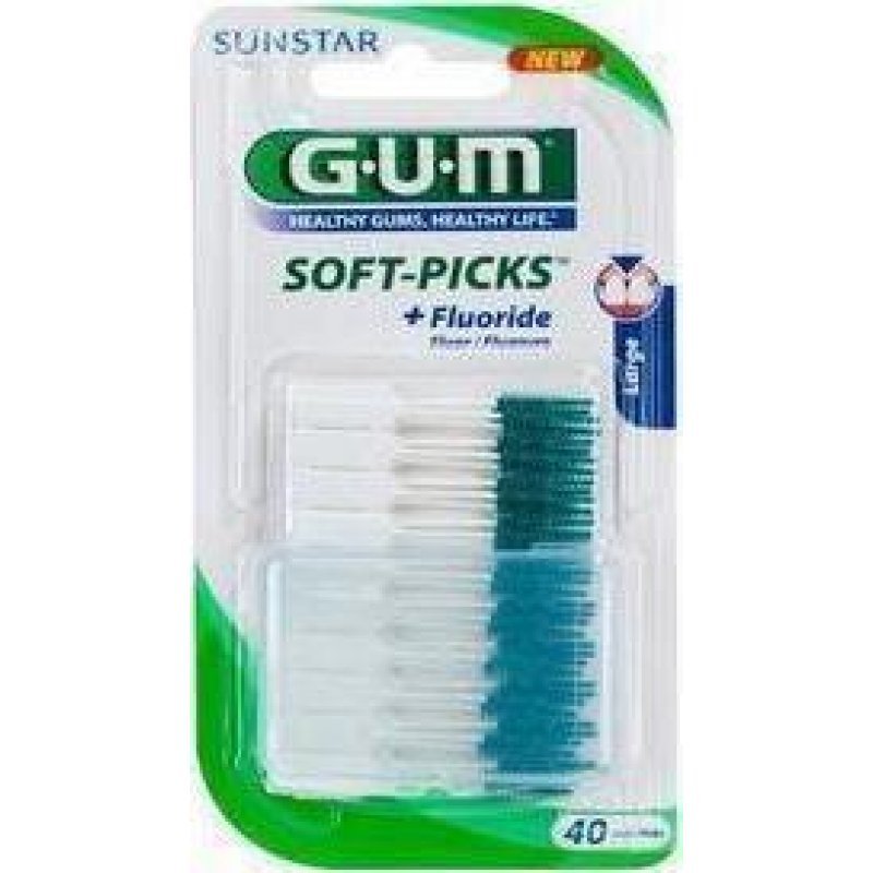 GUM 634 Soft Picks Large Fluoride Οδοντιατρικές Οδοντογλυφίδες 40τμχ