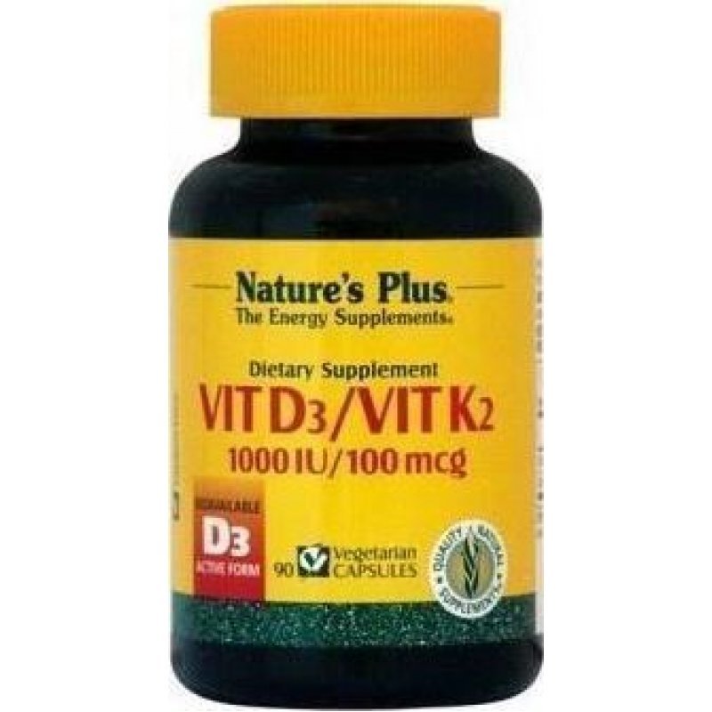 NATURE\'S PLUS Vitamin D3 /Vitamin K2 1000 IU/100 mcg 90 veg.caps