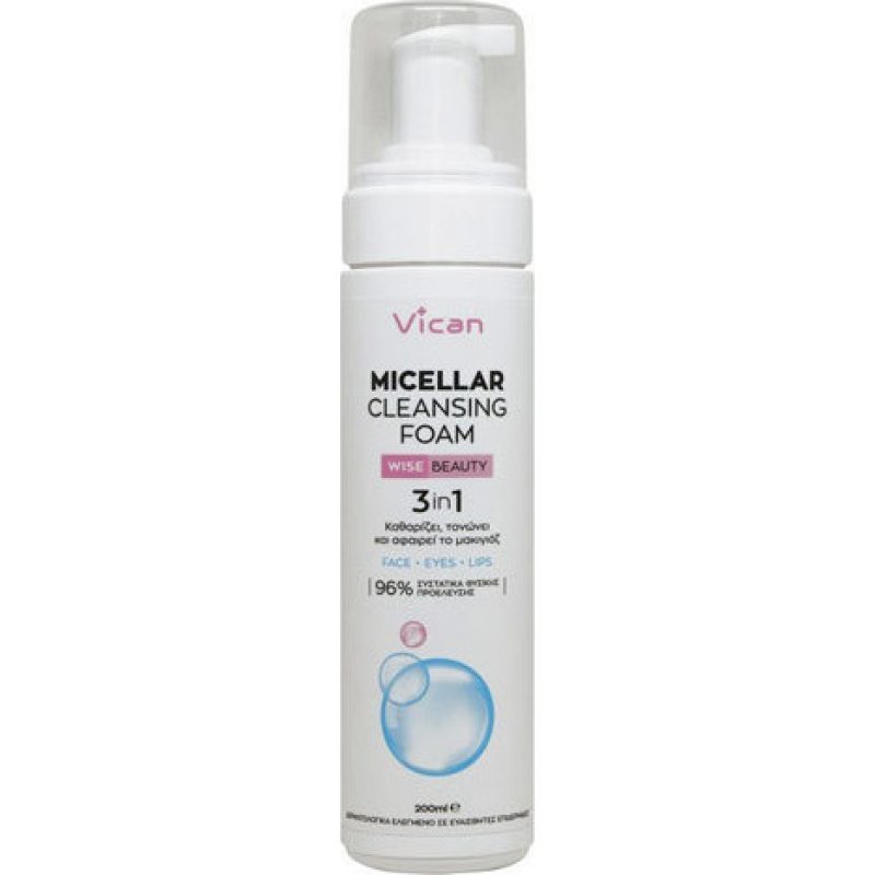 VICAN Wise Beauty Micellar Cleansing Foam 3 in 1 200ml