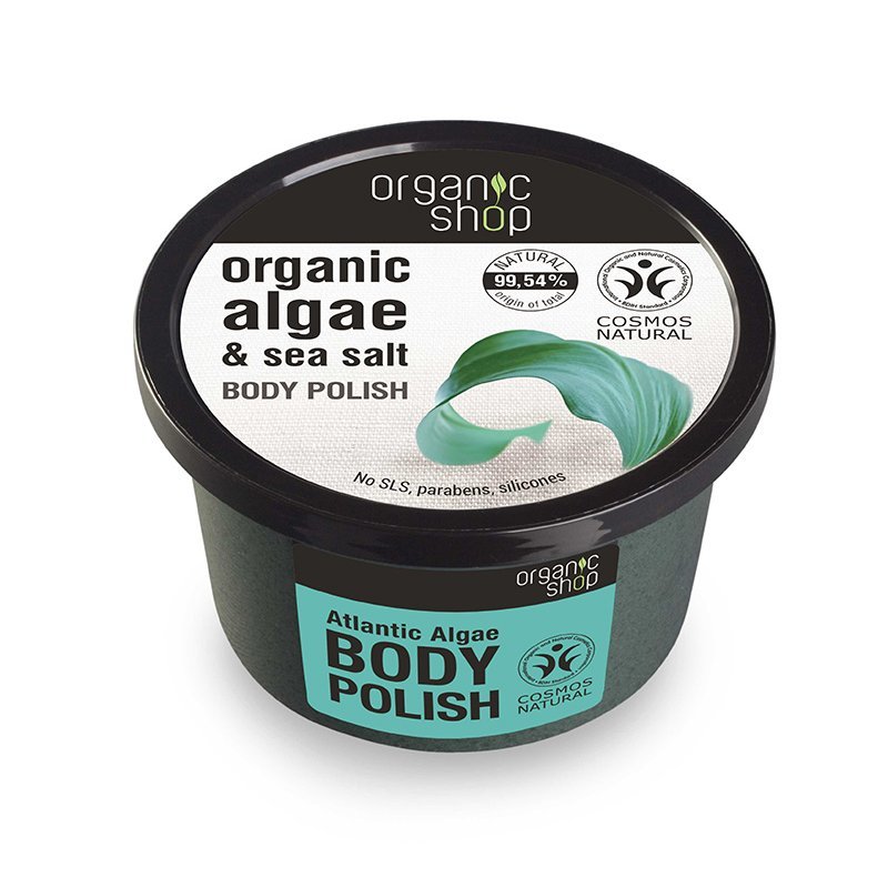 NATURA SIBERICA Organic Shop Body polish Atlantic Algae , Scrub σώματος , Φύκια Αρκτικής και Θαλασσινό Αλάτι , 250ml.