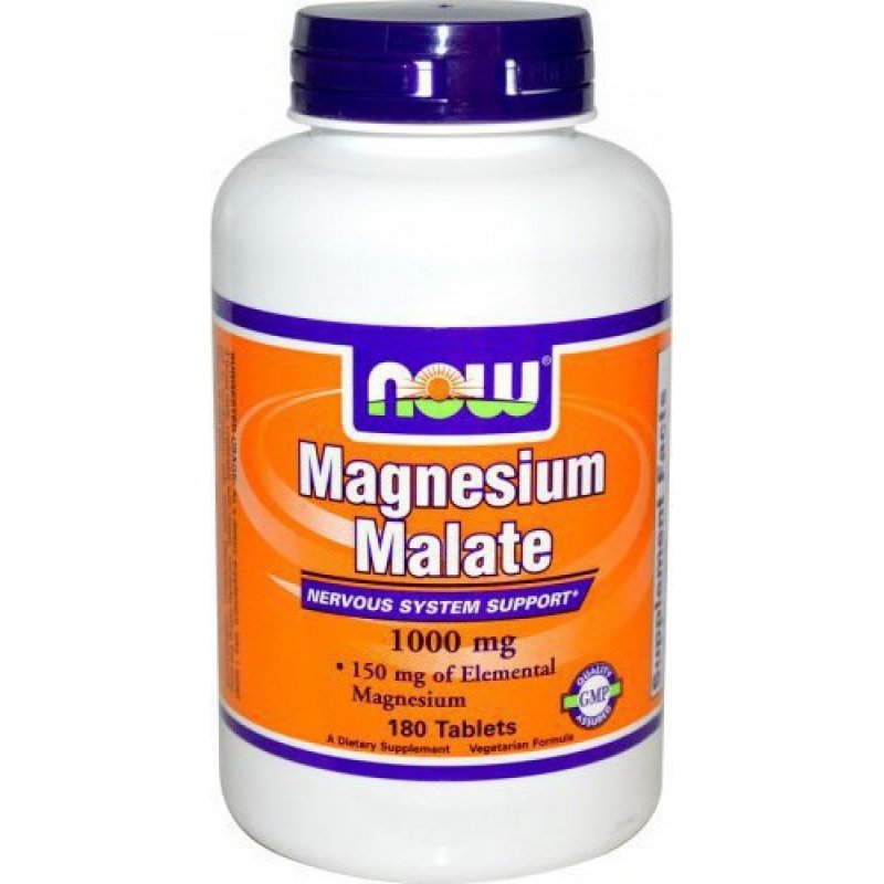 Now Magnesium Malate 1000mg Συμπλήρωμα Διατροφής με Μαλικό Μαγνήσιο,180caps