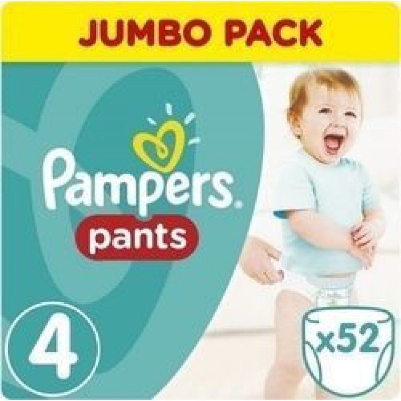 PAMPERS Jumbo Pack Pants No 4 (8-14kg) 52τμχ