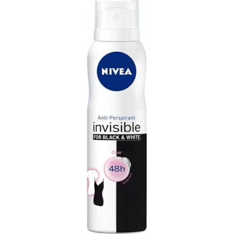 Nivea Black & White Clear Invisible Spray 48h 150ml