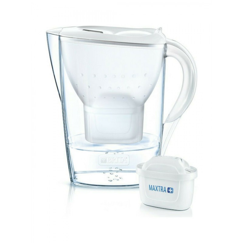 Brita Marella Cool Κανάτα Σερβιρίσματος Πλαστική White με 1 Ανταλλακτικό Φίλτρο Maxtra+ 2400ml