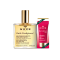 NUXE Set Περιποίησης Huile Prodigieuse Ξηρό Λάδι για Πρόσωπο, Σώμα & Μαλλιά 100ml & Δώρο Merveillance Lift Ανορθωτική Κρέμα Ματιών 15ml