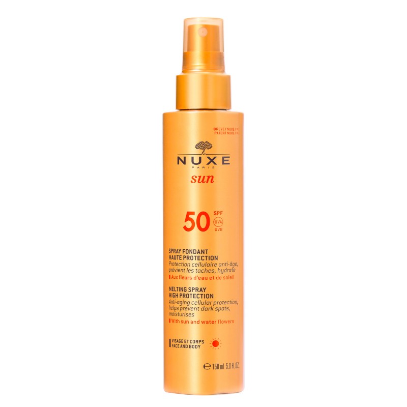 NUXE SUN milky spray- Αντηλιακό γαλάκτωμα spray για πρόσωπο & σώμα SPF50 150ml