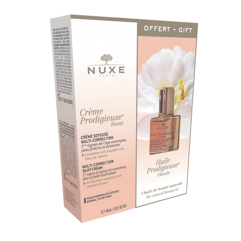 NUXE Set Περιποίησης για Ξηρή Επιδερμίδα Prodigieuse Boost Multi-Correction Silky Cream 40ml & Huile Prodigieuse Florale Ξηρό Λάδι 10ml