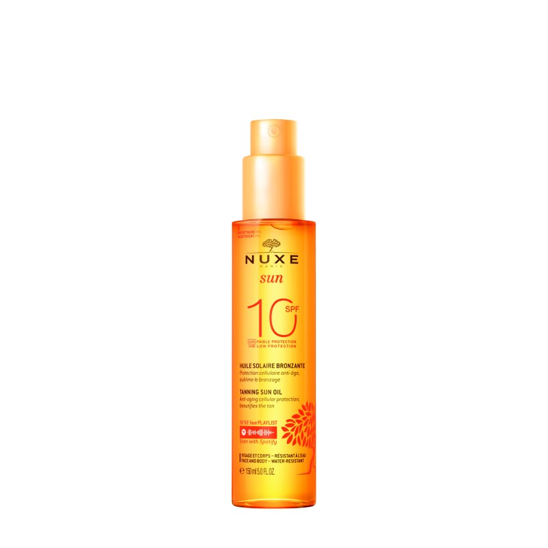 NUXE SUN tanning oil- Λάδι μαυρίσματος για πρόσωπο - σώμα SPF10 150ml